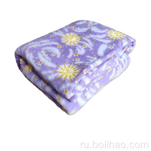 Яркие принтовые коралловые флисовые одеяла